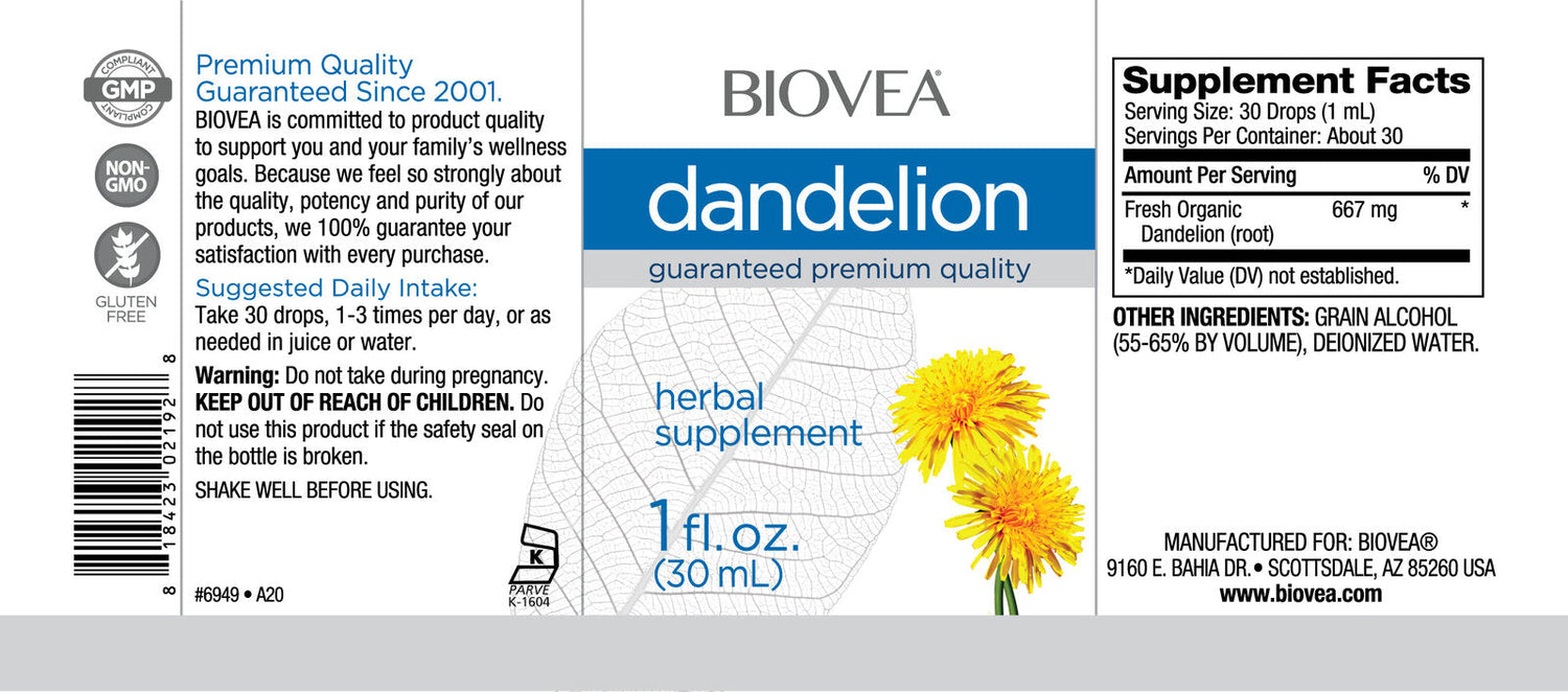 Dandelion Liquid Drops / 30 ml - Feel You