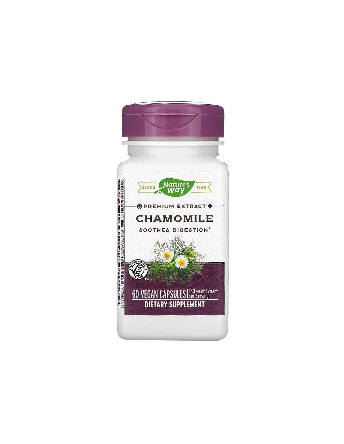 Kamilica - Premium Extract - za živčne in želodčne motnje, 325 mg, 60 kapsul