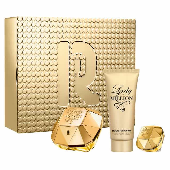 <tc>PACO RABANNE</tc> Lady Million Eau De Parfum Spray, 80 ml set 3 kosov