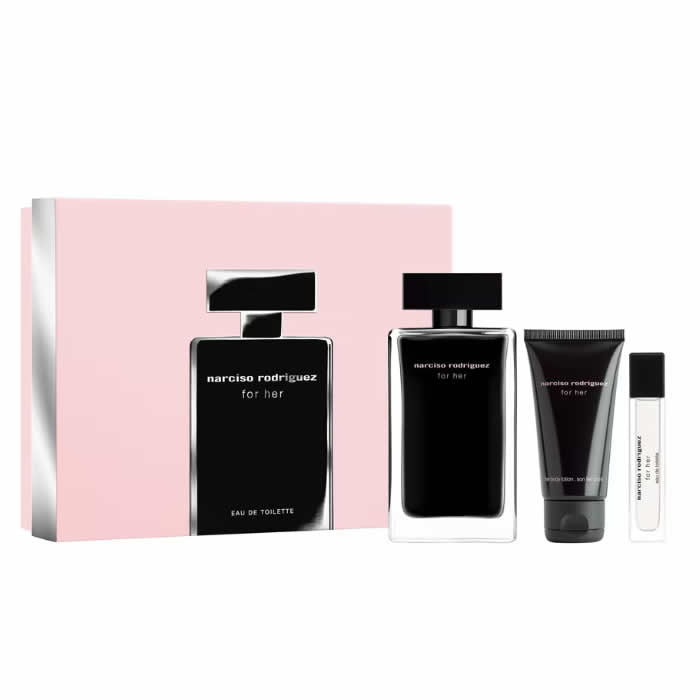 <tc>NARCISO RODRIGUEZ</tc> za ženske - Eau de Toilette 100 ml + losjon za telo 50 ml + Mini 10 ml