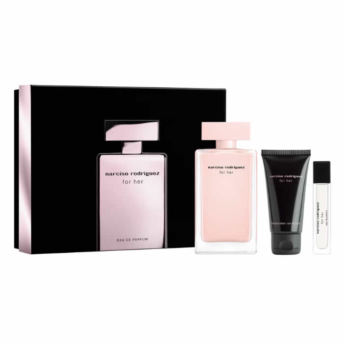 <tc>NARCISO RODRIGUEZ</tc> For Her parfumska voda v spreju 100 ml, 3 kosi