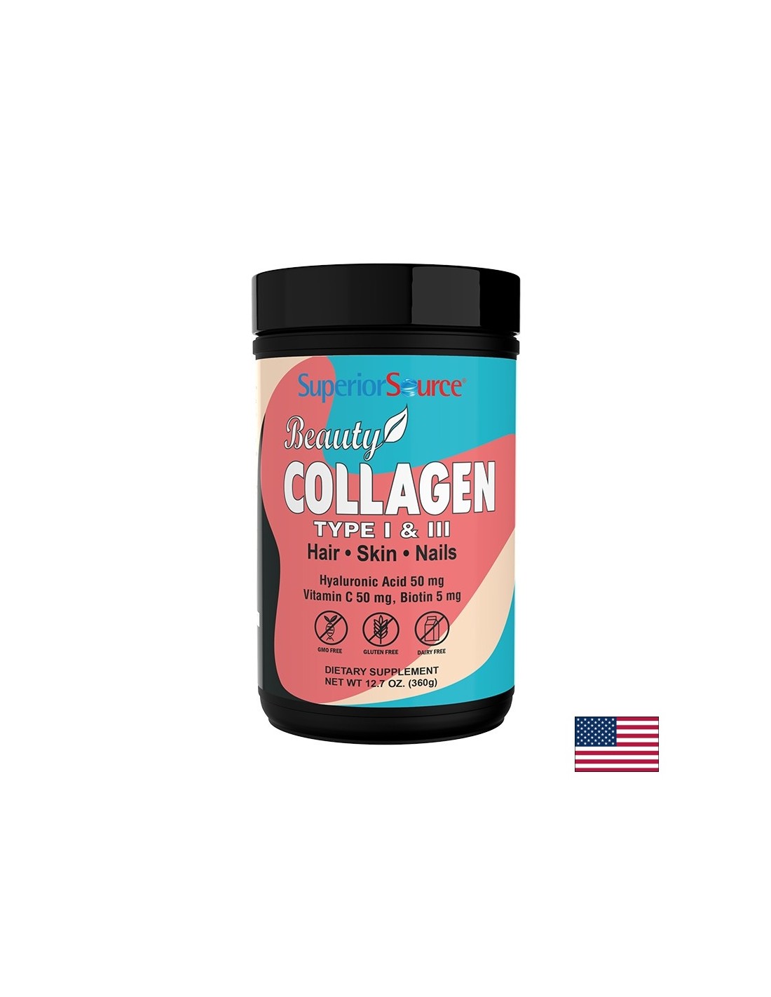 Kolagenski prah, s hialuronsko kislino, vitaminom C in biotinom, 360 g prahu