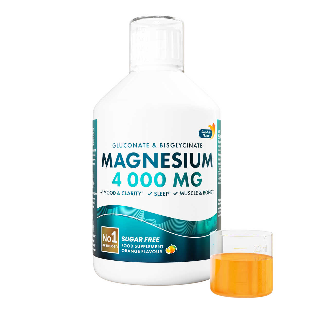 Tekoči magnezij 4000 (bisglicinat in glukonat) | 500 ml