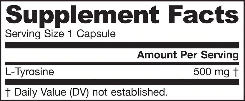 L -tirozin 500 mg - 100 kapsul