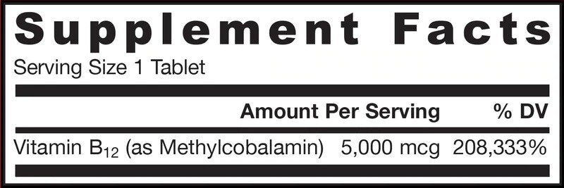 Metil B -12 5000 mcg - 60 podjezičnih tablet