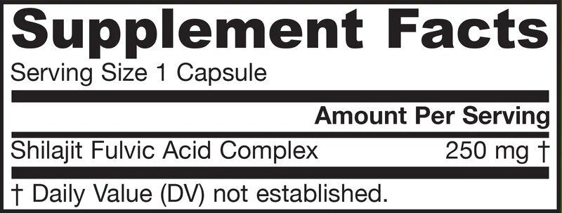 Shilajit fulvična kislina kompleks 250 mg - 60 kapsul