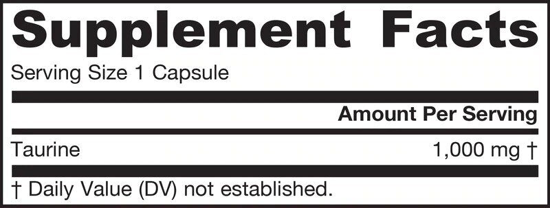 Taurin 1000 mg - 100 kapsul