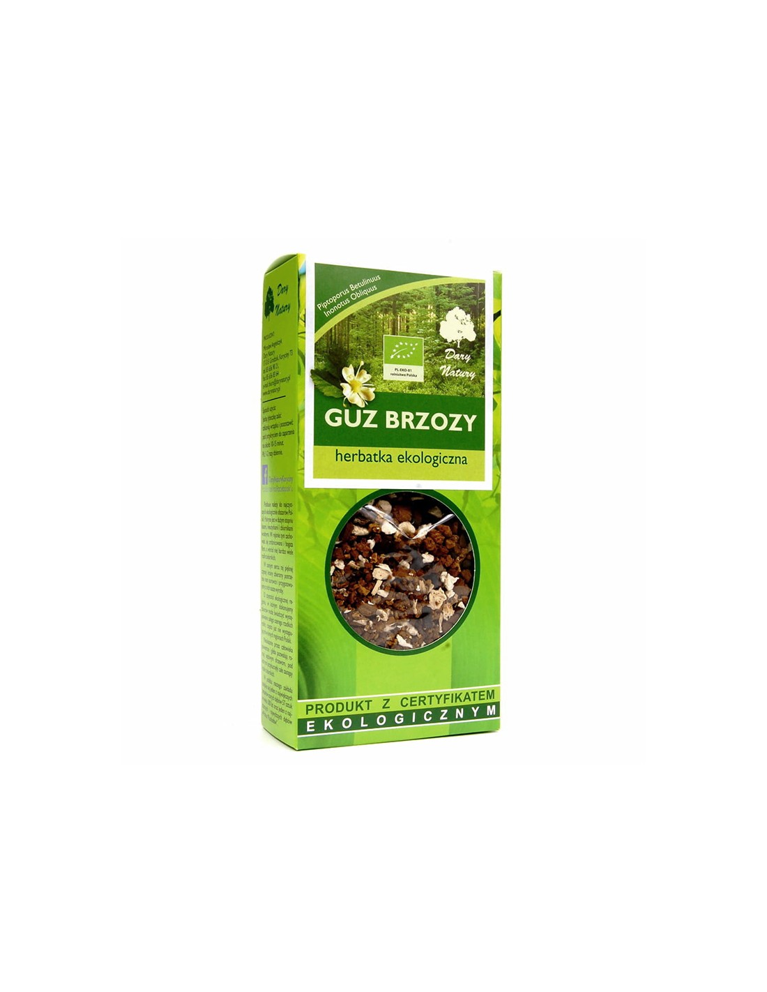 Goba čaga in goba breza v prahu Bio, 50 g <tc>Dary Natury</tc>