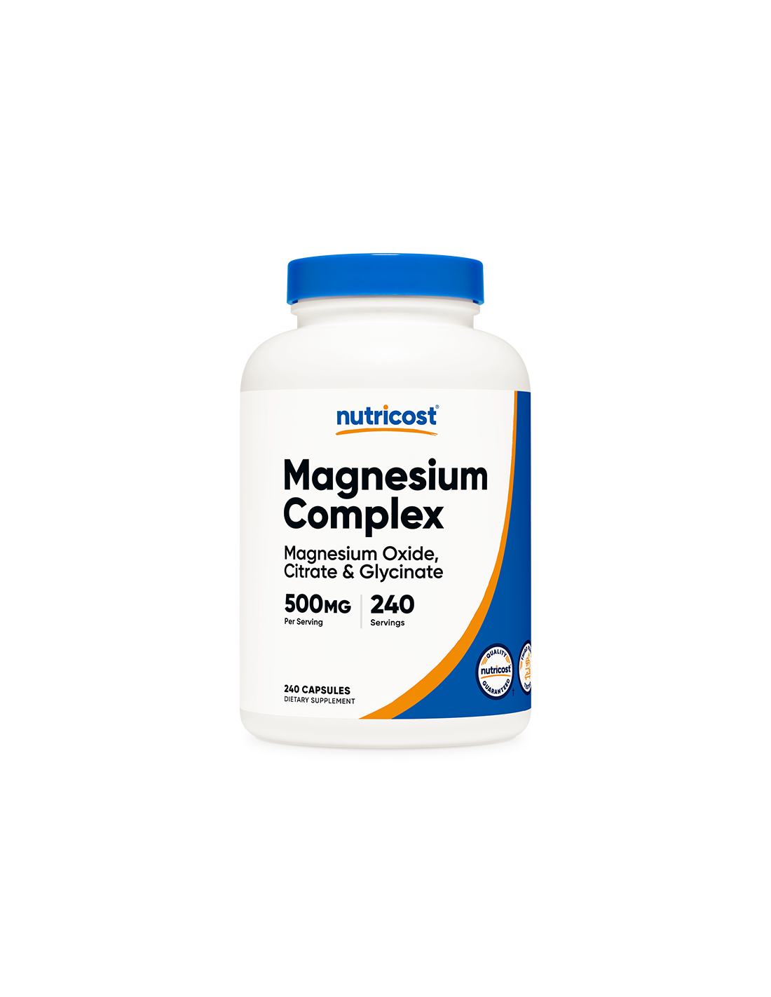 Delovanje živcev in mišic - Magnezijev kompleks, 500 mg x 240 kapsul <tc>Nutricost</tc>