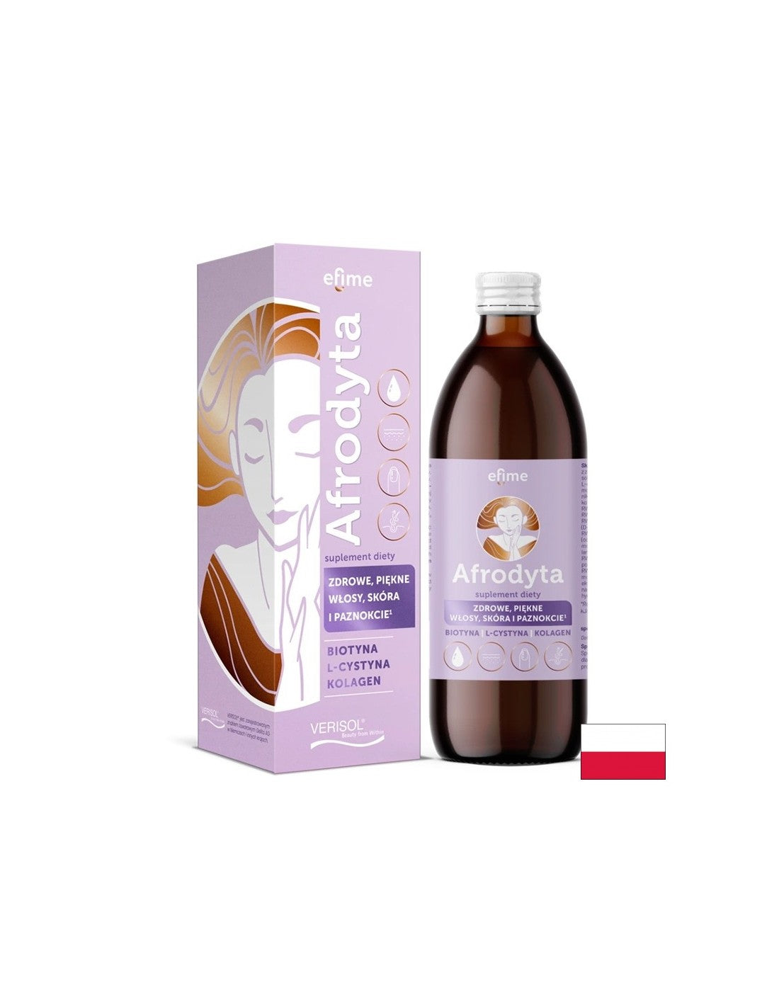 Afrodita - tekoča formula za lase, kožo in nohte, 500 ml, 20 doz