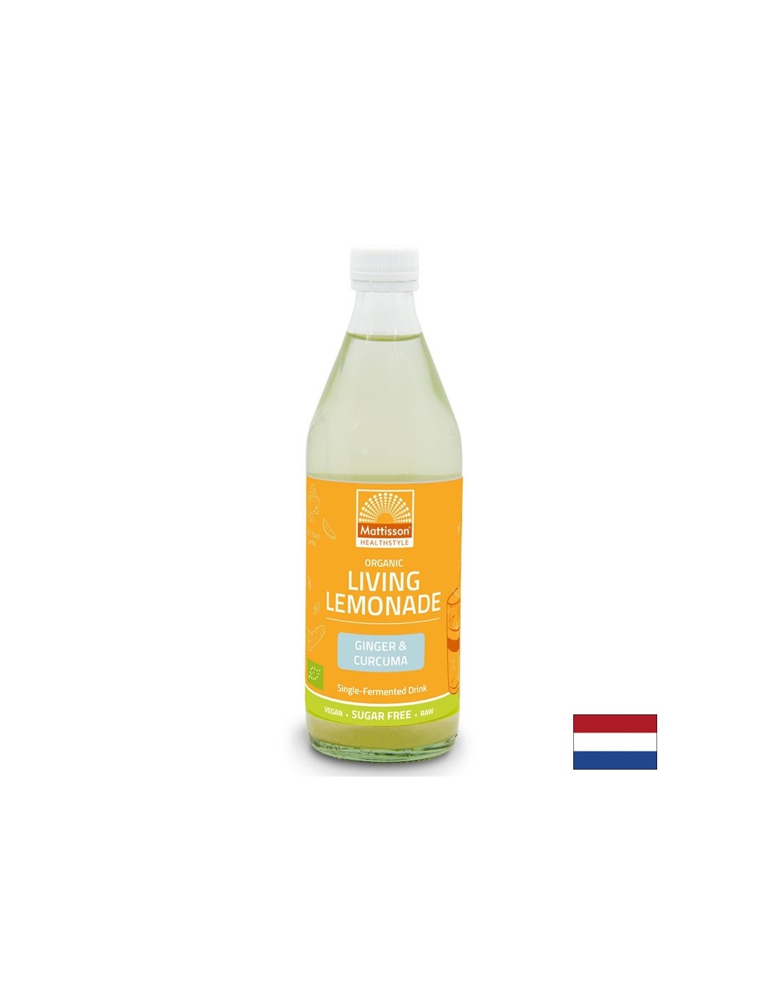 Živa limonada z ingverjem in kurkumo Bio, 500 ml
