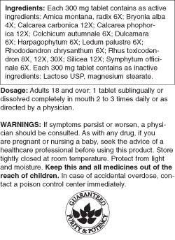 Artritis lajšanje bolečine 100 tablet