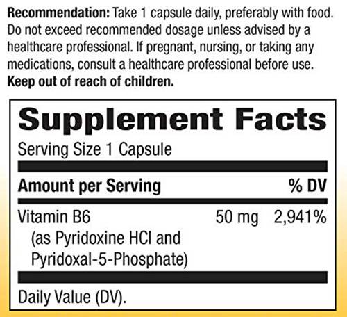 Vitamin B -6 50 mg - 100 kapsul