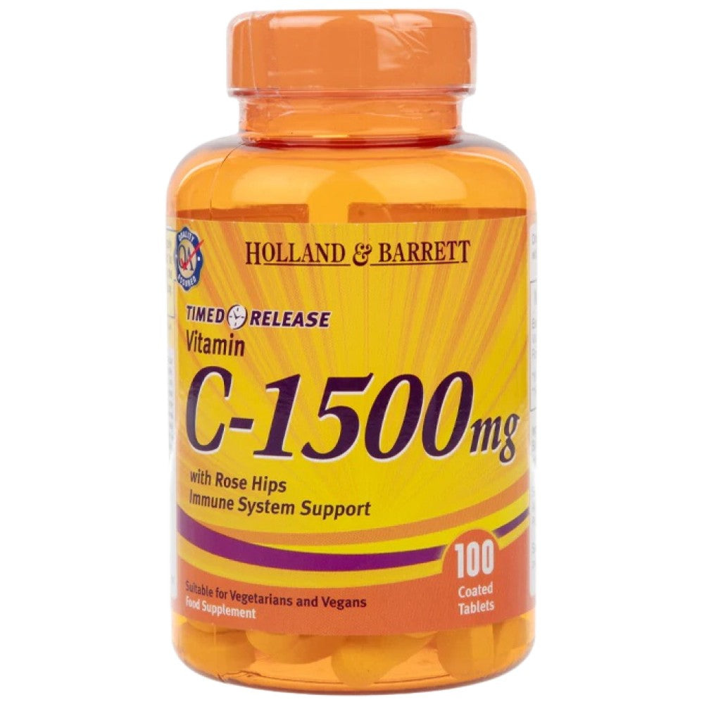 Vitamin C z vrtnimi boki 1500 mg | Časovna izdaja - 100 tablet