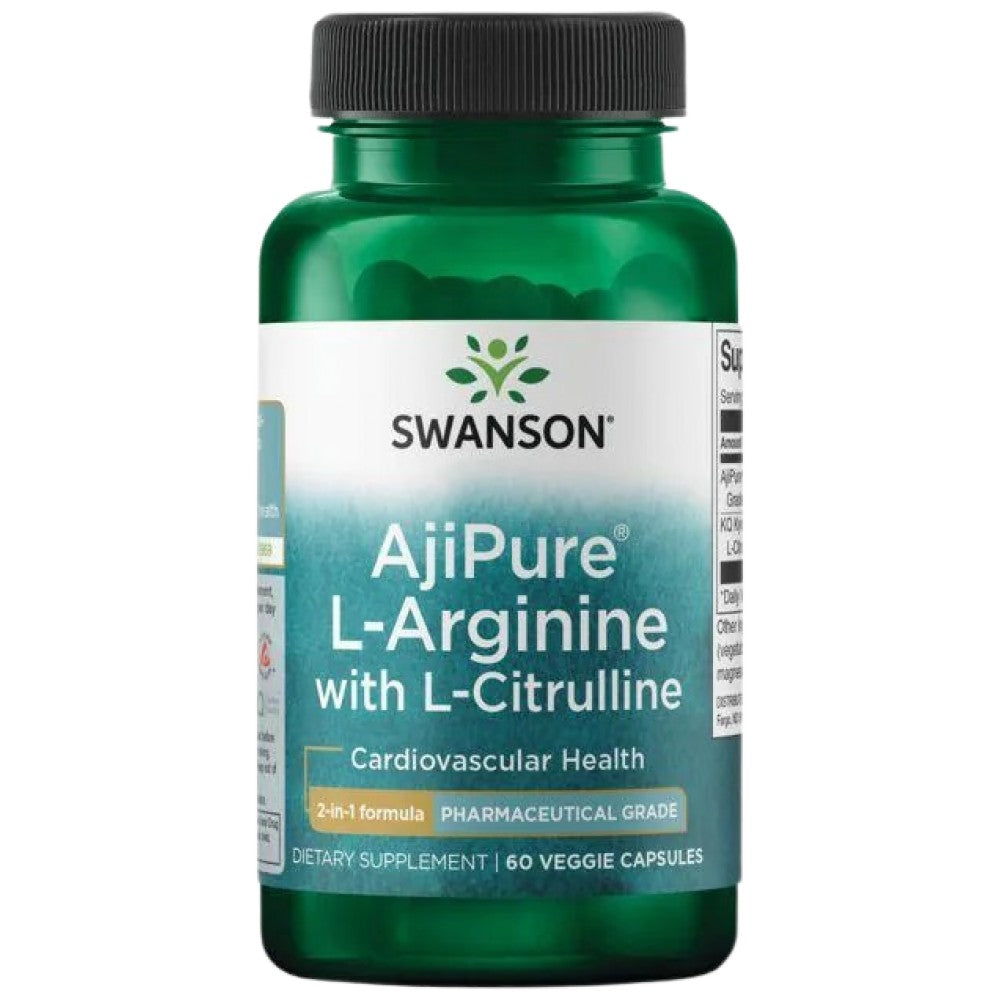 Ajipure l-arginin z l-citrulinskimi 60 kapsulami
