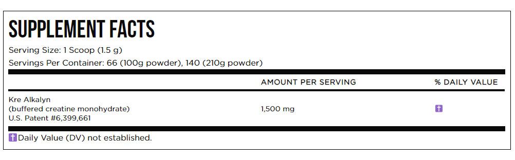 KRE -ALKALYN EFX v prahu - 100 ~ 110 gramov