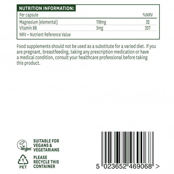 Magnezijev citrat + vitamin B6 (elementarni magnezijev citrat) 119 mg 60 kapsule narave