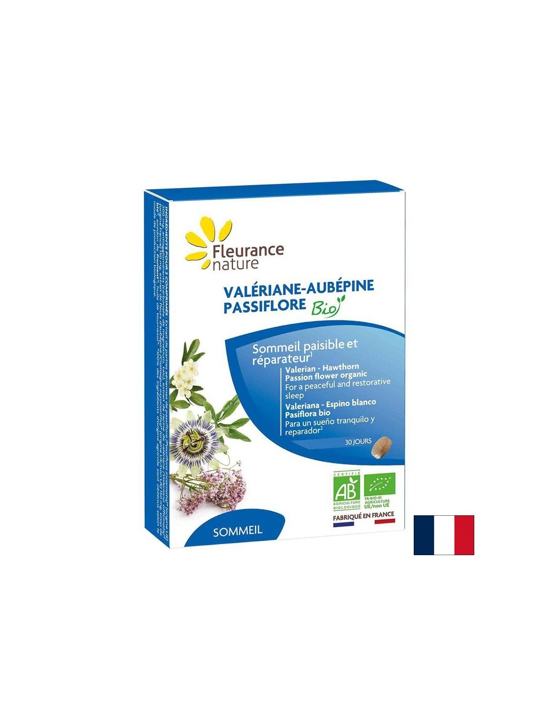 Stres in dobro razpoloženje - Valerian, Passion Flower in Hawthorn, 60 tablet