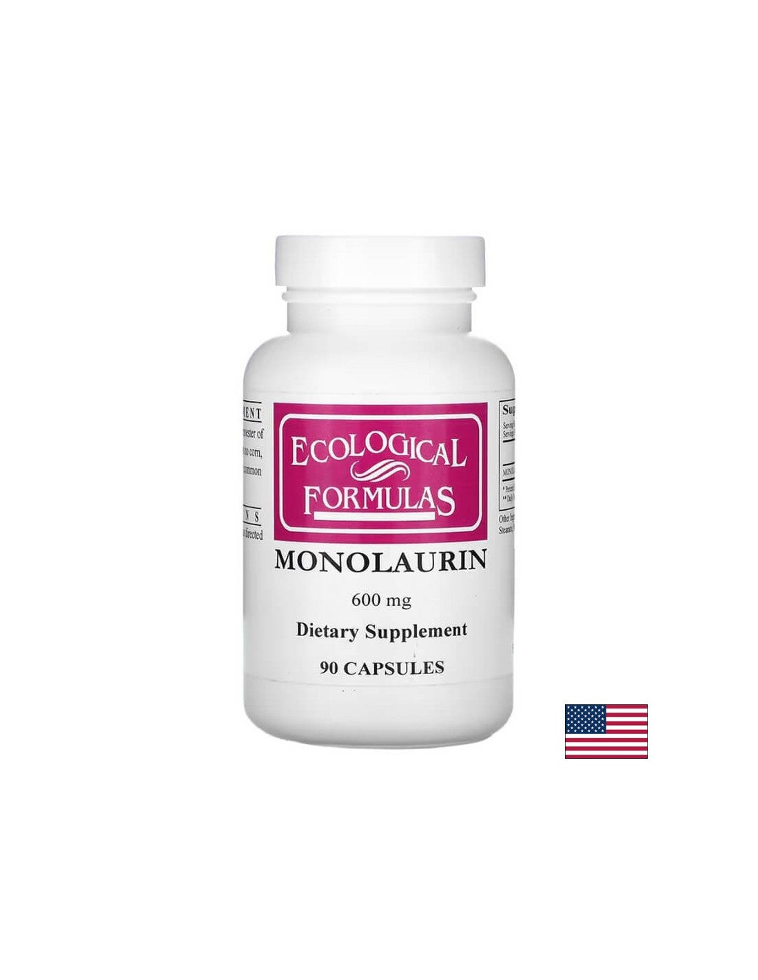 Monolaurin - imunost, zaščita pred okužbami, energija, 600 mg, 90 kapsul