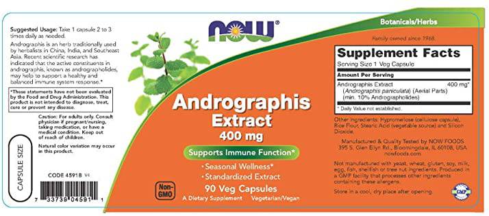Andrographis paniculata Extract 400 mg - 90 kapsul