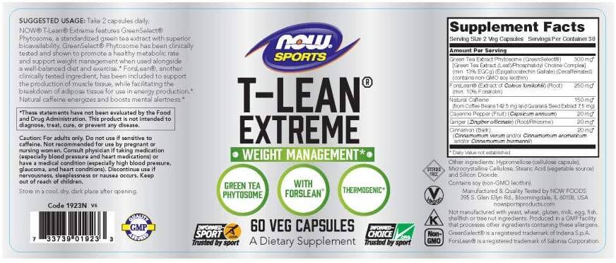 T-Lean Xtreme | Termogeni gorilnik - 60 kapsul