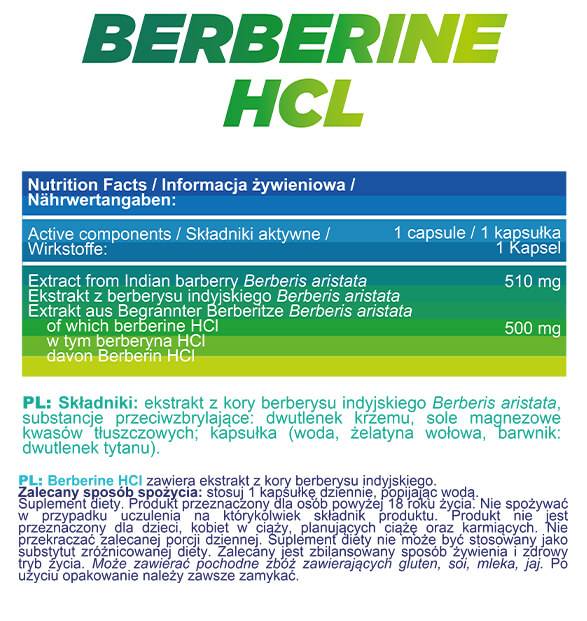 Berberine HCl 510 mg | Izvleček iz indijskih barberry - 90 kapsul