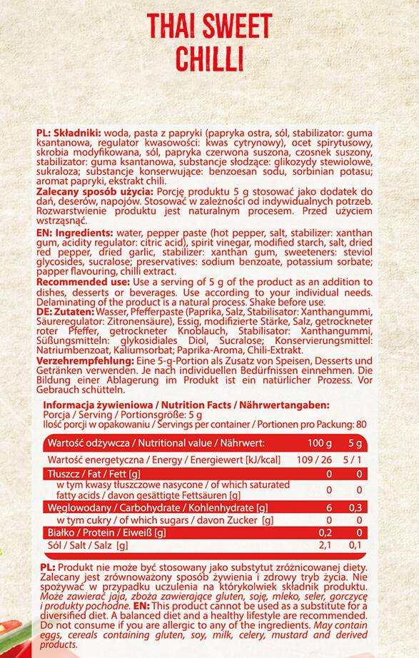 Tajska sladka čilijeva omaka | Nizko kalorija - 400 ml