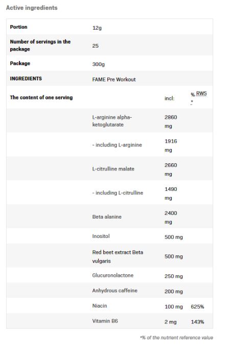Slava pred vadbo - 0,300 kg