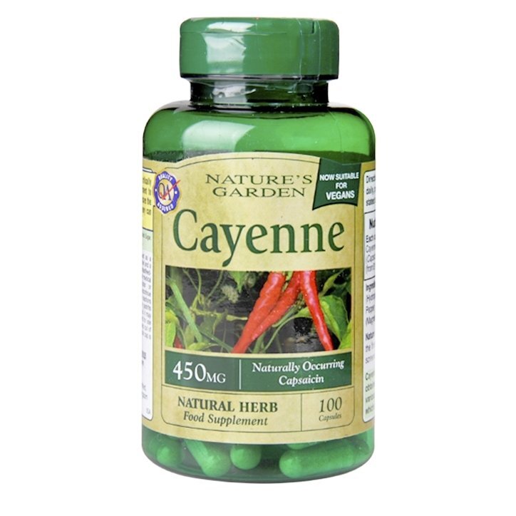 Лют кайен пипер (Cayenne) 450мг 100 капсули HOLLAND & BARRETT - Feel You