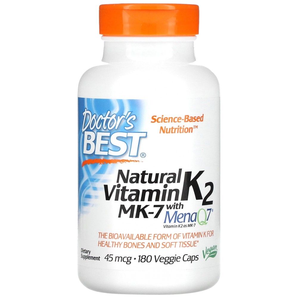 Najboljši naravni vitamin K2 MK -7 45 mcg - 180 kapsul