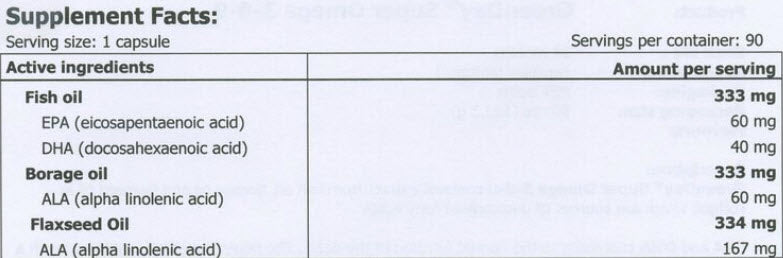 Greenday Super Omega 3-6-9 / 90 mehko.