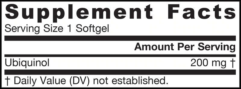 Ubiquinol QH-Absorb 200 mg - 60 Gel capsules - Nutra Best Europe