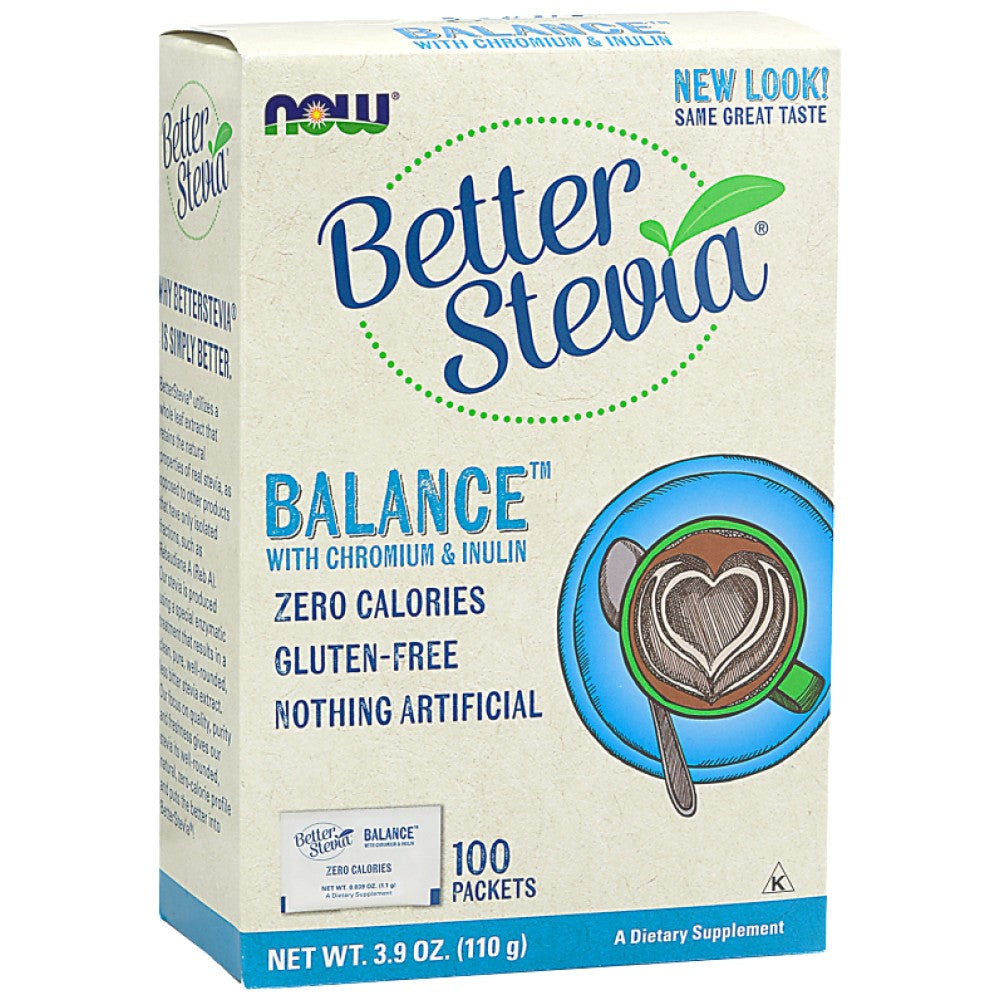 Boljša Stevia® Balance ™ | s kromijem in inulinom - 100 paketov