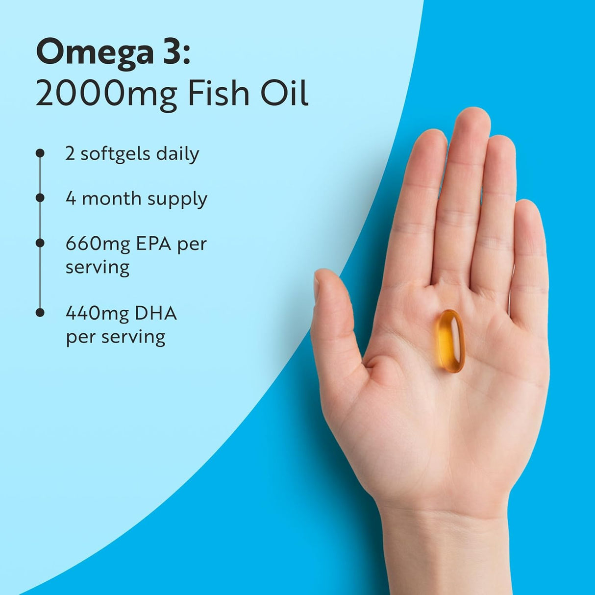 Omega 3 2000 mg /EPA 660 mg, DHA 440 mg/ Čisto ribje olje /240 kapsul, 120 odmerkov/ <tc>Nutravita</tc>