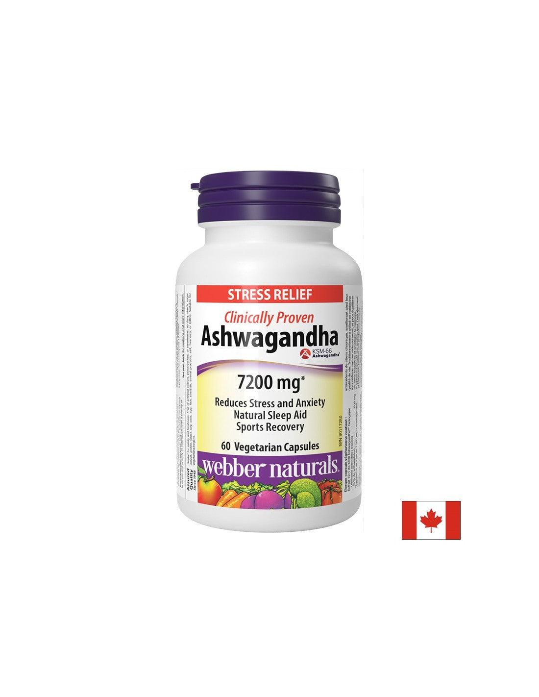 Sprostitev živčnega sistema - Ashwagandha 7200 mg, 60 V kapsul