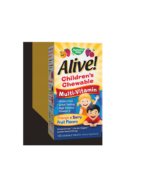 Alive! Children's Chewable Multi-Vitamin Tablets - 120 Дъвчащи таблетки - Feel You