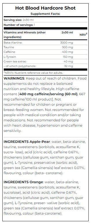 Vroča krvna škatla s hardcore / 12 x 60 ml