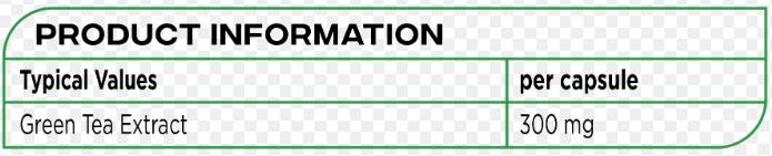 Zeleni čaj 300 mg - 100 kapsul