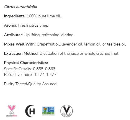 Limetino olje | 100% čisti citrusi aurantifolia - 30 ml