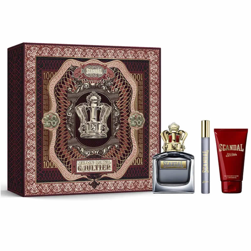 <tc>JEAN PAUL GAULTIER</tc> Scandal For Him toaletna voda s pršilom, 100 ml, set 3 kosov
