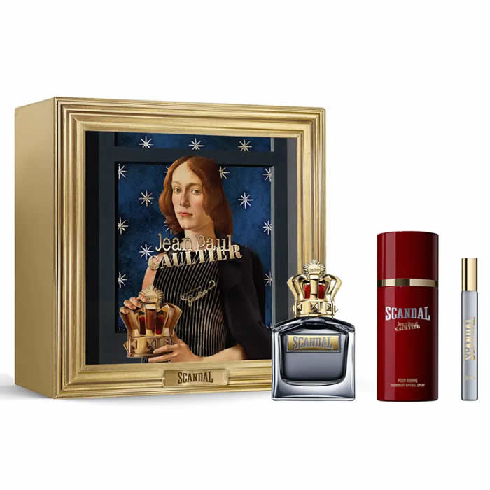 <tc>JEAN PAUL GAULTIER</tc> Scandal Pour Homme toaletna voda s pršilom 100 ml set 3 kosov