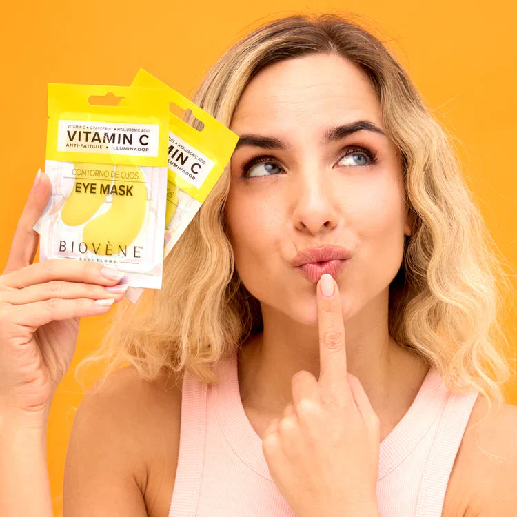 Vitamin C očesna maska z grenivko in hialuronsko kislino za svež videz 1 par