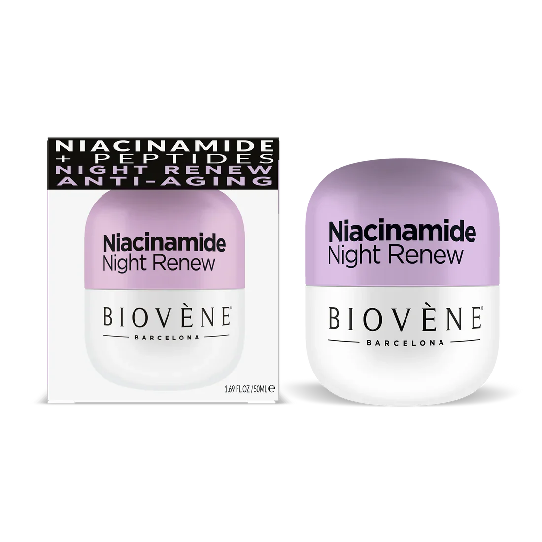 Nočna krema z niacinamidom za obnovo in mehkobo - 50 ml