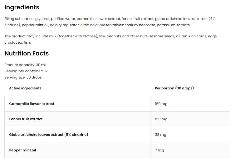 Prebavne kapljice | Zdravje prebavnega sistema 30 ml