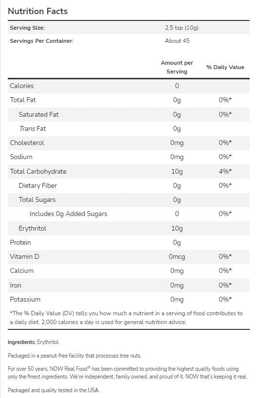 Eritritol / keto prijazno sladilo z ničelnimi kalorijami - 1134 gramov