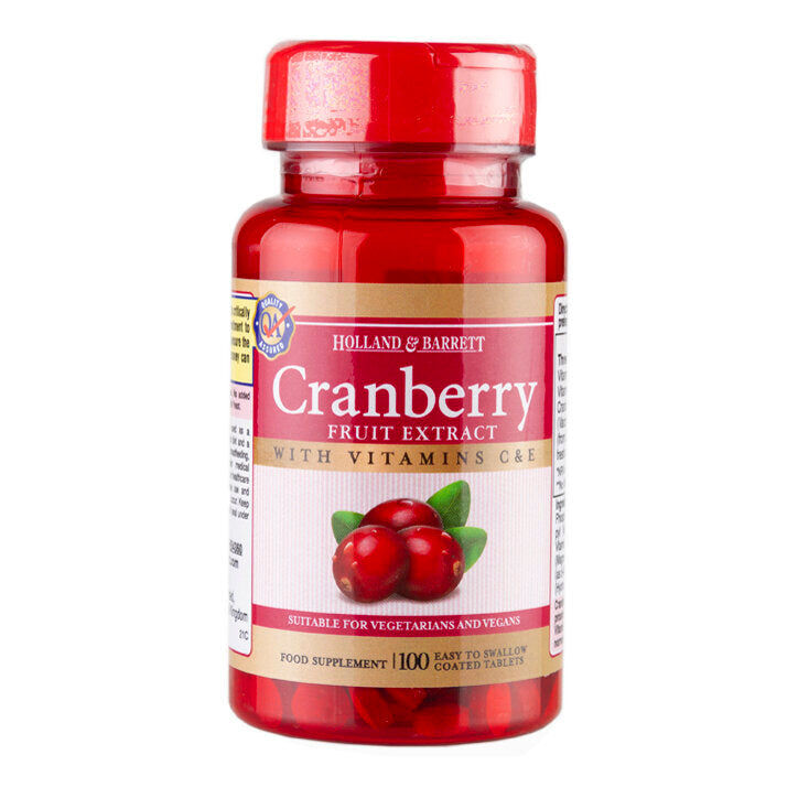Brusnica z vitaminom C in E 90 tabletami Holland & Barrett
