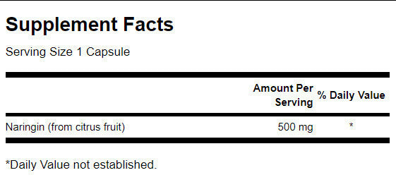 100% Natural Naringin 500 mg - 60 капсули - Feel You
