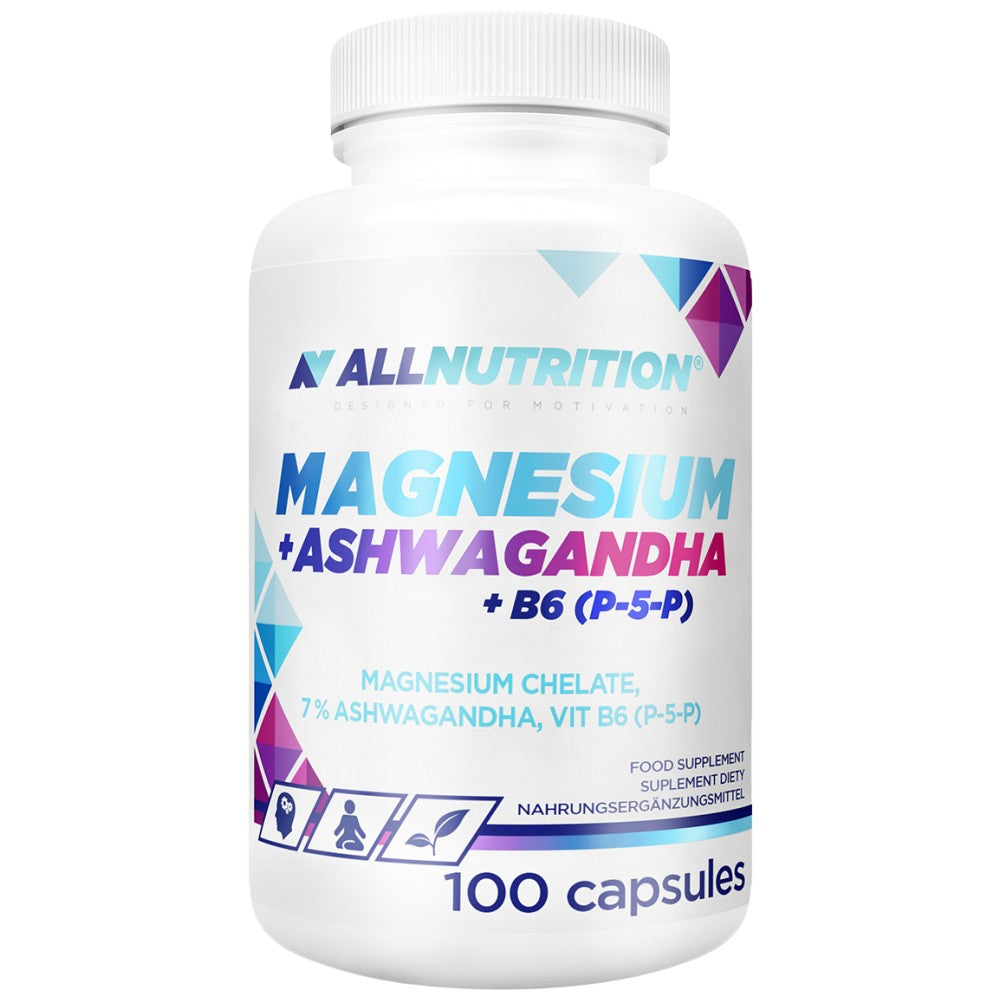 Magnezijev chelat + ashwagandha + b6 p-5-p-100 kapsul