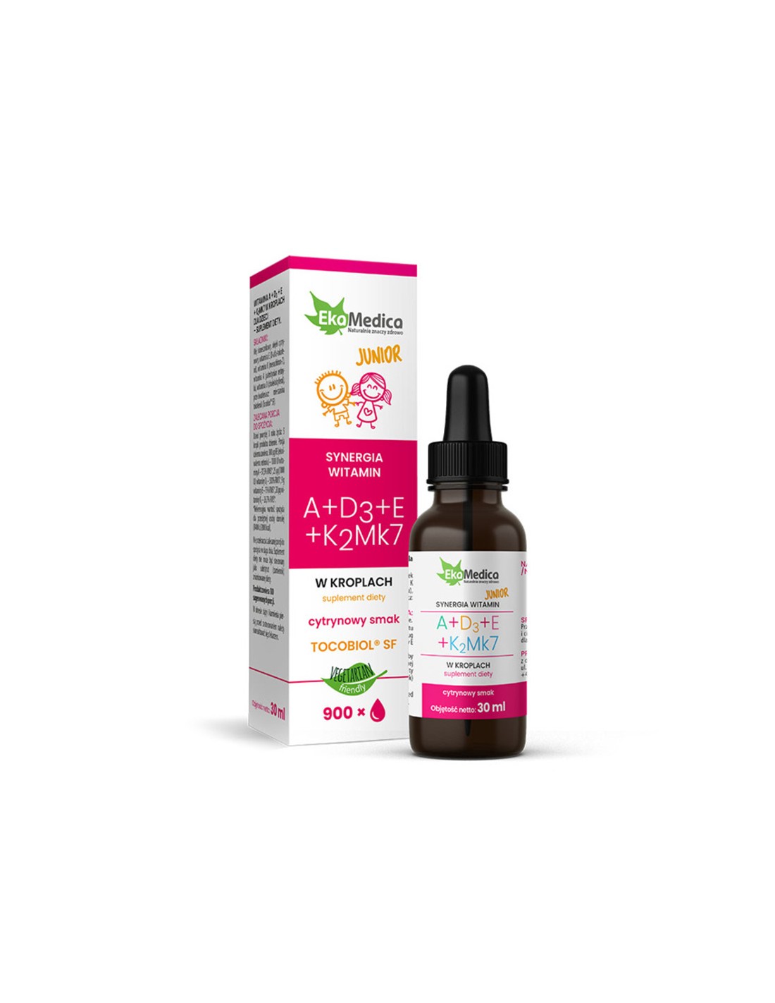 Vitamini A+D3+E+K2 (MK7) - formula za otroke, spusti 30 ml ekamedica