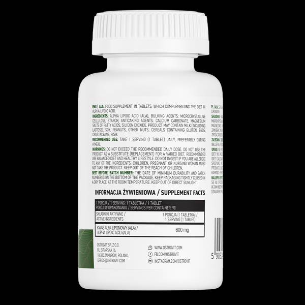Ala / alfa lipoična kislina 590mg 90 tablet